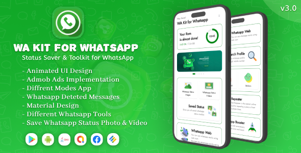 WA Kit for Whatsapp 2023 : Tools for Whatsapp with admob Ads